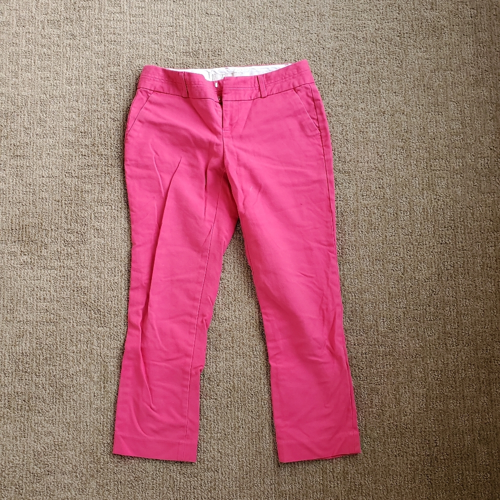 Hot pink Banana Republic cropped pants 0p